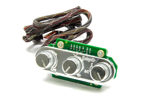 Climate Control Panel - Gen IV ProLine - 3 Knob - Horizontal - 4.125 x 1.25 in Oval - In Dash - Aluminum - Polished - Each