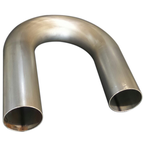 Exhaust Bend - 180 Degree - 3.5 in Diameter - 4.5 in Radius - 16 Gauge - Steel - Natural - Each