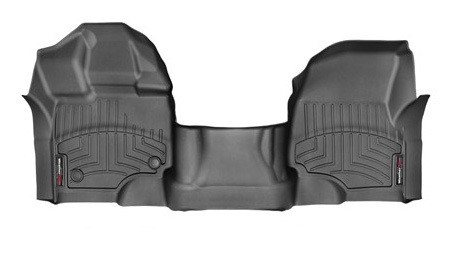 Floor Liner - Front - Over the Hump - Plastic - Black / Textured - Ford Fullsize Truck 2015-16 - Each