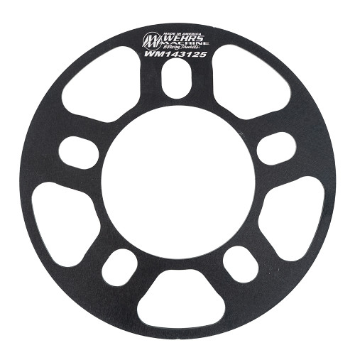 Wheel Spacer - 5 x 5.00 in Bolt Pattern - 0.125 in Thick - Aluminum - Black Anodized - Each