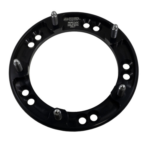 Wheel Spacer - Wide 5 - 5/8-11 in Thread - 1 in Thick - Aluminum - Black Anodized - Each