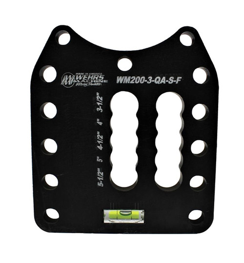 Shock Plate - Straight Slot - 0.75 in Hole - Level Included - Steel - Black Oxide - Each
