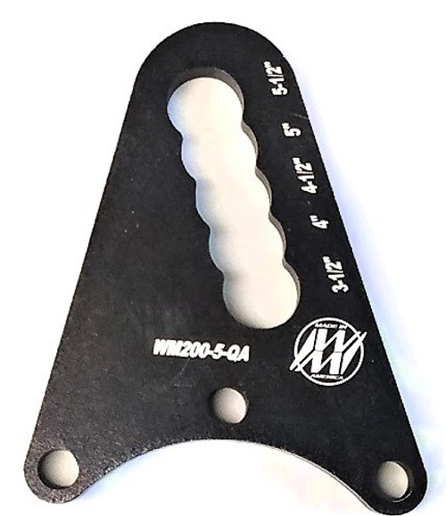Top / Bottom Link Plate - Single Slot - 0.75 in Holes - Steel - Black Paint - Each