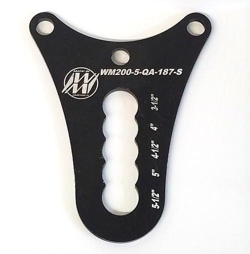 Top Link Plate - Single Slot - Adjustable - 0.75 in Holes - Straight Slot - Steel - Black Paint - Each