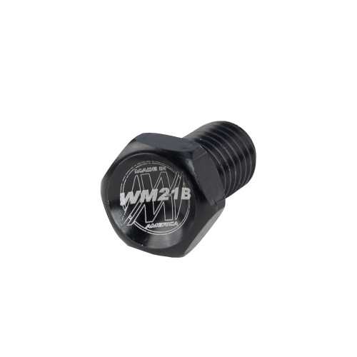 Bolt - 7/16-14 in Thread - 0.750 in Long - Hex Head - Aluminum - Black Anodized - Wheel Hub Dust Cover - Each