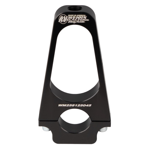 Hood Pin Bracket - Clamp-On - 1.25 in Tube - 0.5 in OD - 4.5 in Tall - Aluminum - Black Anodized - Each
