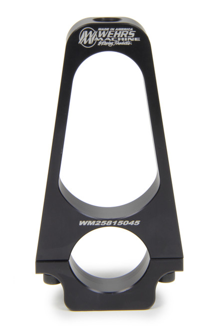 Hood Pin Bracket - Clamp-On - 1.5 in Tube - 0.5 in OD - 4.5 in Tall - Aluminum - Black Anodized - Each