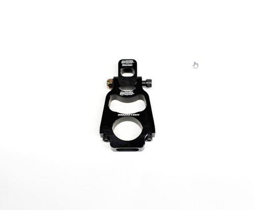 Hood Pin Mount - Clamp-On - 1.5 in ID - 4.5 in Tall - Hinged - Aluminum - Black Anodized - Each