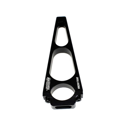 Hood Pin Bracket - Clamp-On - 1.75 in Tube - 0.5 in OD - 6.5 in Tall - Aluminum - Black Anodized - Each