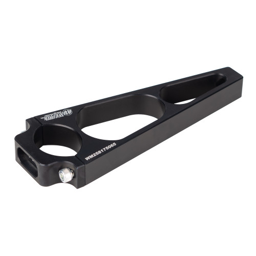 Hood Pin Bracket - Clamp-On - 1.75 in Tube - 0.5 in OD - 6.5 in Tall - Aluminum - Black Anodized - Each