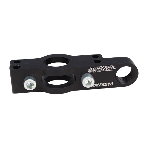 Steering Support Bracket - Clamp-On - 1 in Tube - 34 in Spherical Rod End - Aluminum - Black Anodized - Each