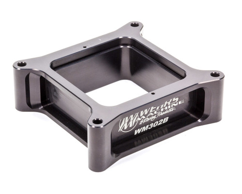 Restrictor Plate - 2 in Thick - Square Bore - Aluminum - Black Anodized - Wehrs Machine Spacer System - Each