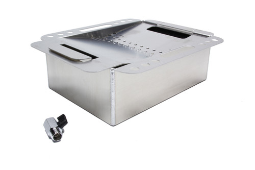 Drain Pan - 14 in Long - 10 in Wide - 4.75 in Deep - Drain Valve - Gear / Rear Cover Inserts - Aluminum - Natural - Each