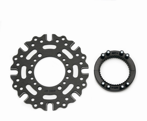 Brake Rotor Adapter - Rear Inboard - 2.880 x 48 Spline Axle Mount to 8 x 7.000 in Rotor Bolt Pattern - Aluminum - Gray Anodized - Each