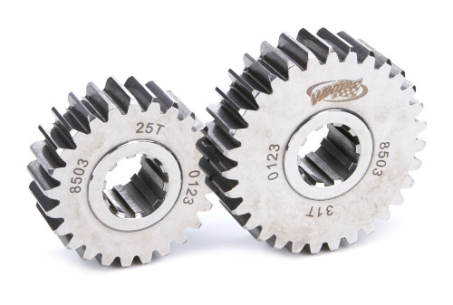 Quick Change Gear Set - 8500 Series - Set 3 - 10 Spline - 4.12 Ratios 5.11 / 3.32 - 4.86 Ratios 6.02 / 3.92 - Steel - Polished - Each