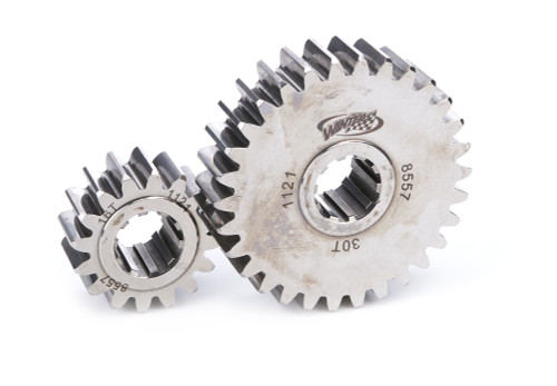Quick Change Gear Set - 8500 Series - Set 57 - 10 Spline - 4.12 Ratios 7.73 / 2.20 - 4.86 Ratios 9.11 / 2.59 - Steel - Polished - Each