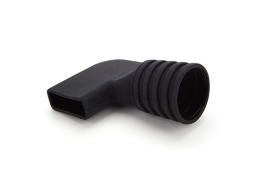Helmet Air Hose Adapter - Low Profile - 90 Degree - Rubber - Black - Each