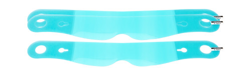 Helmet Shield Tear Off - 2 mm Thick - 11.5 in Center to Center - Nose Notch - Plastic - Clear - Zamp Helmets - Set of 24