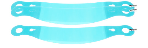 Helmet Shield Tear Off - 2 mm Thick - 12.375 in Center to Center - Plastic - Clear - Zamp Helmets - Set of 24