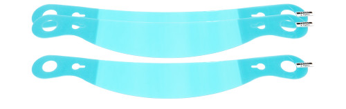Helmet Shield Tear Off - 2 mm Thick - 12.75 in Center to Center - Plastic - Clear - Zamp Helmets - Set of 24