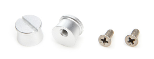 Helmet Tear Off Post - Hardware Included - Aluminum - Clear Anodized - Pair