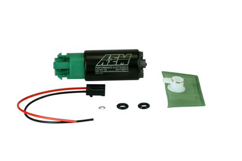 Fuel Pump - High Flow - Electric - In-Tank - 340 lph at 40 psi - 11 mm Hose Barb Inlet - 8 mm Hose Barb Outlet - Install Kit - E85 - Kit