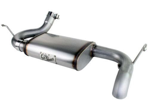 Exhaust System - MACH Force-Xp - Axle-Back - 2.5 in Diameter - Hi-Tuck Tip - Stainless - Natural - Jeep Wrangler JK 2007-18 - Kit