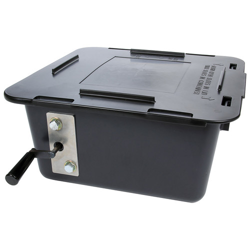 Drain Pan - Pump - 14 qt - 16 in Square - 7 in Deep - Plastic - Black - Each