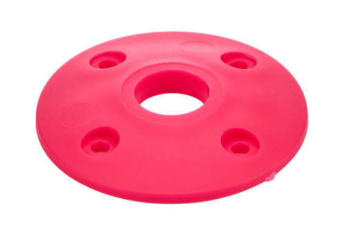 Scuff Plate - 2 in OD - 0.5 in ID - Plastic - Pink - Set of 4