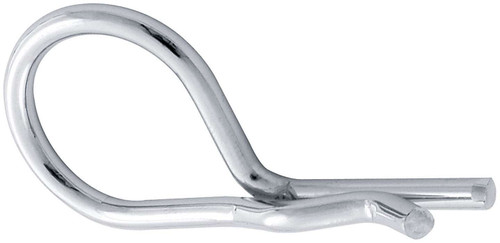 Hair Pin Clip - 0.156 in Wire Diameter - Steel - Chrome - Hood Pins - Set of 50