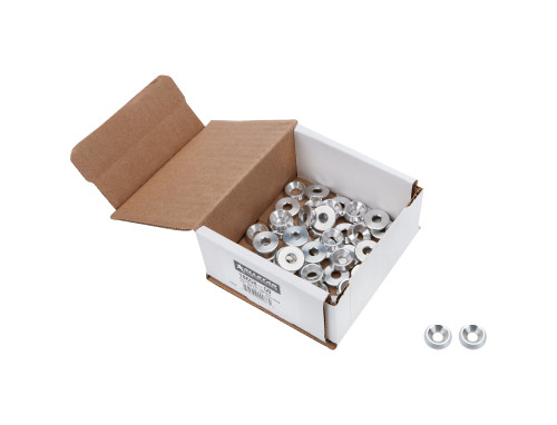 Countersunk Washer - 0.25 in ID - 0.75 in OD - 0.188 in Thick - Aluminum - Natural - Set of 50