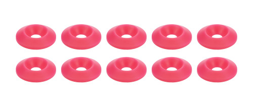 Countersunk Washer - 0.25 in ID - 1 in OD - 0.188 in Thick - Plastic - Pink - Set of 10