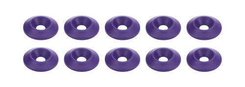 Countersunk Washer - 0.25 in ID - 1 in OD - 0.188 in Thick - Plastic - Purple - Set of 10