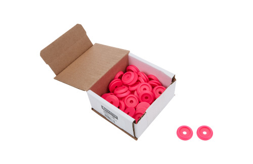Body Bolt Washer - Countersunk - 0.25 in ID - 1.25 in OD - 0.125 in Thick - Plastic - Pink - Set of 50