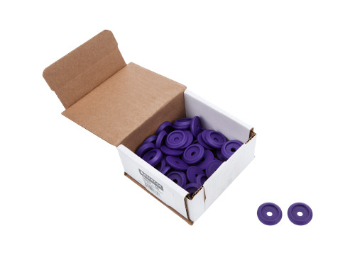 Body Bolt Washer - Countersunk - 0.25 in ID - 1.25 in OD - 0.125 in Thick - Plastic - Purple - Set of 50