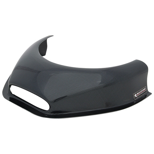 Hood Scoop - 3.5 in Height - Open Front - Plastic - Carbon Fiber Look - Each