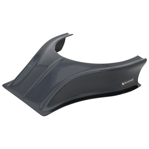 Hood Scoop - 3.5 in Height - Straight Front - Plastic - Carbon Fiber Look - Each