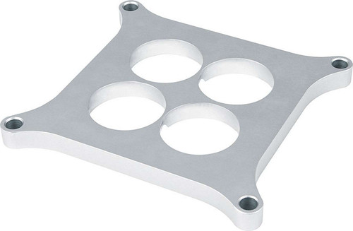 Carburetor Shear Plate - 0.5 in Thick - 4 Hole - 1.75 in Bores - Square Bore - Aluminum - Natural - Each Carburetor Shear Plate - 0.5 in Thick - 4 Hole - 1.75 in Bores - Square Bore - Aluminum - Natural - Each