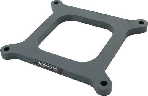 Carburetor Spacer - Drag Hi-Flow - 0.5 in Thick - Open - Square Bore - Plastic - Gray - Each Carburetor Spacer - Drag Hi-Flow - 0.5 in Thick - Open - Square Bore - Plastic - Gray - Each