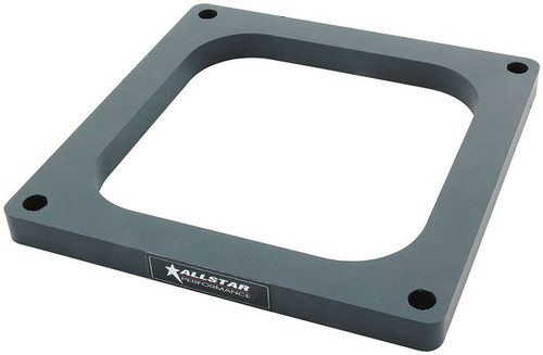 Carburetor Spacer - Drag Hi-Flow - 0.5 in Thick - Open - Dominator Flange - Plastic - Gray - Each Carburetor Spacer - Drag Hi-Flow - 0.5 in Thick - Open - Dominator Flange - Plastic - Gray - Each