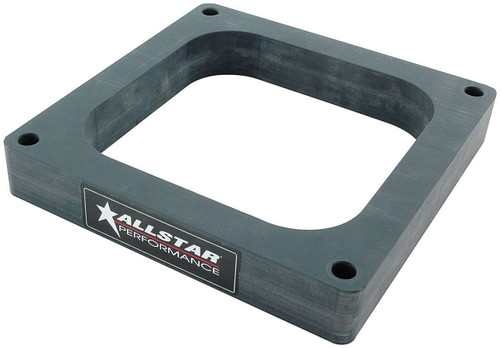 Carburetor Spacer - Drag Hi-Flow - 1 in Thick - Open - Dominator Flange - Plastic - Gray - Each Carburetor Spacer - Drag Hi-Flow - 1 in Thick - Open - Dominator Flange - Plastic - Gray - Each