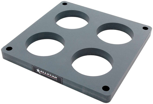 Carburetor Spacer - Drag Hi-Flow - 0.5 in Thick - 4 Hole - Dominator Flange - 2 in Bore Diameter - Plastic - Gray - Each Carburetor Spacer - Drag Hi-Flow - 0.5 in Thick - 4 Hole - Dominator Flange - 2 in Bore Diameter - Plastic - Gray - Each