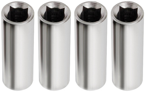 Valve Cover Fastener - Nuts - 1/4-28 in Thread - 1/4 in Socket Drive - Aluminum - Clear Anodized - Set of 4