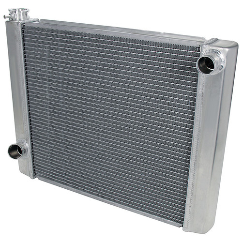 Radiator - 24 in W x 19 in H x 2.25 in D - Single Pass - Passenger Side Inlet - Driver Side Outlet - Aluminum - Natural - Each Radiator - 24 in W x 19 in H x 2.25 in D - Single Pass - Passenger Side Inlet - Driver Side Outlet - Aluminum - Natural - Each