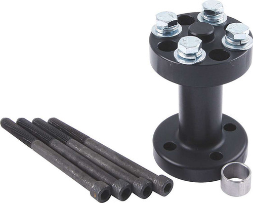 Fan Spacer - 3.5 in Thick - Bushing / Hardware Included - Aluminum - Black Anodized - Chevy V8 / Ford V8 - Each
