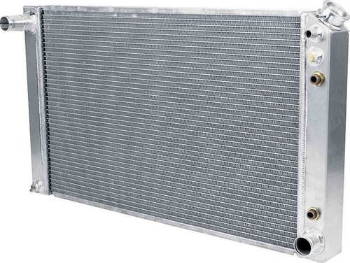 Radiator - 34 in W x 19.5 in H x 2.25 in D - Driver Side Inlet - Passenger Side Outlet - Oil Cooler - Aluminum - Natural - GM A-Body 1968-72 - Each