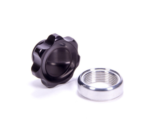 Bung and Cap Kit - 1.375 in Opening - Weld-On - Aluminum Bung - Aluminum Threaded Cap - Black Anodized - Kit