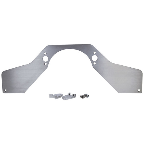 Motor Plate - Front - 24.25 x 8.5 x 0.25 in - Aluminum - Natural - Small Block Chevy - Each