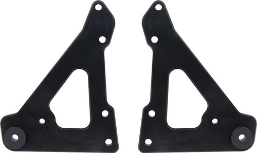 Motor Plate - Front - 19.5 in Center to Center - 0.375 in Thick - 2-Piece - Bushings - Aluminum - Black Anodized - Small Block Chevy - Sprint Car - Kit