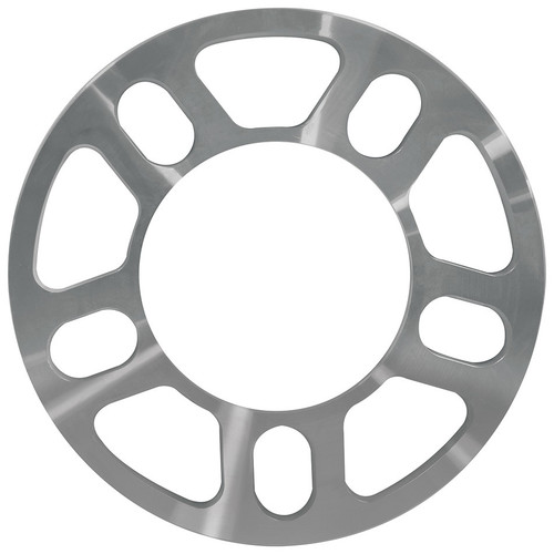 Wheel Spacer - 5 x 4.50 / 4.75 / 5.00 in Bolt Pattern - 0.5 in Thick - Aluminum - Clear Anodized - Each